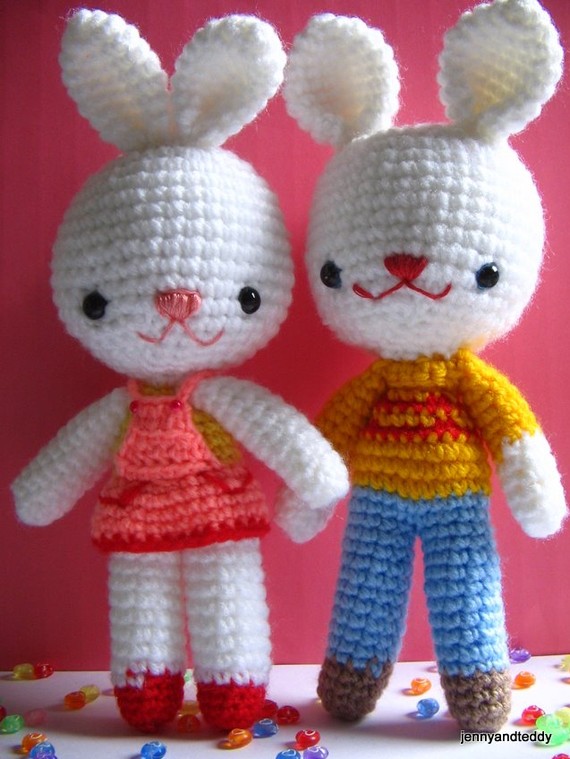 pdf charlie and angel bunny amigurumi crochet pattern-luulla