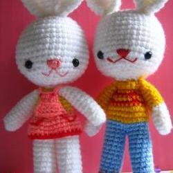 pdf charlie and angel bunny amigurumi crochet pattern-luulla